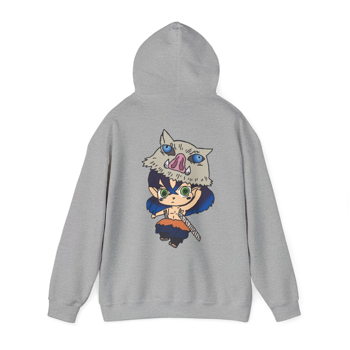 Demon Slayer Hoodie - Inosuke Back And Front