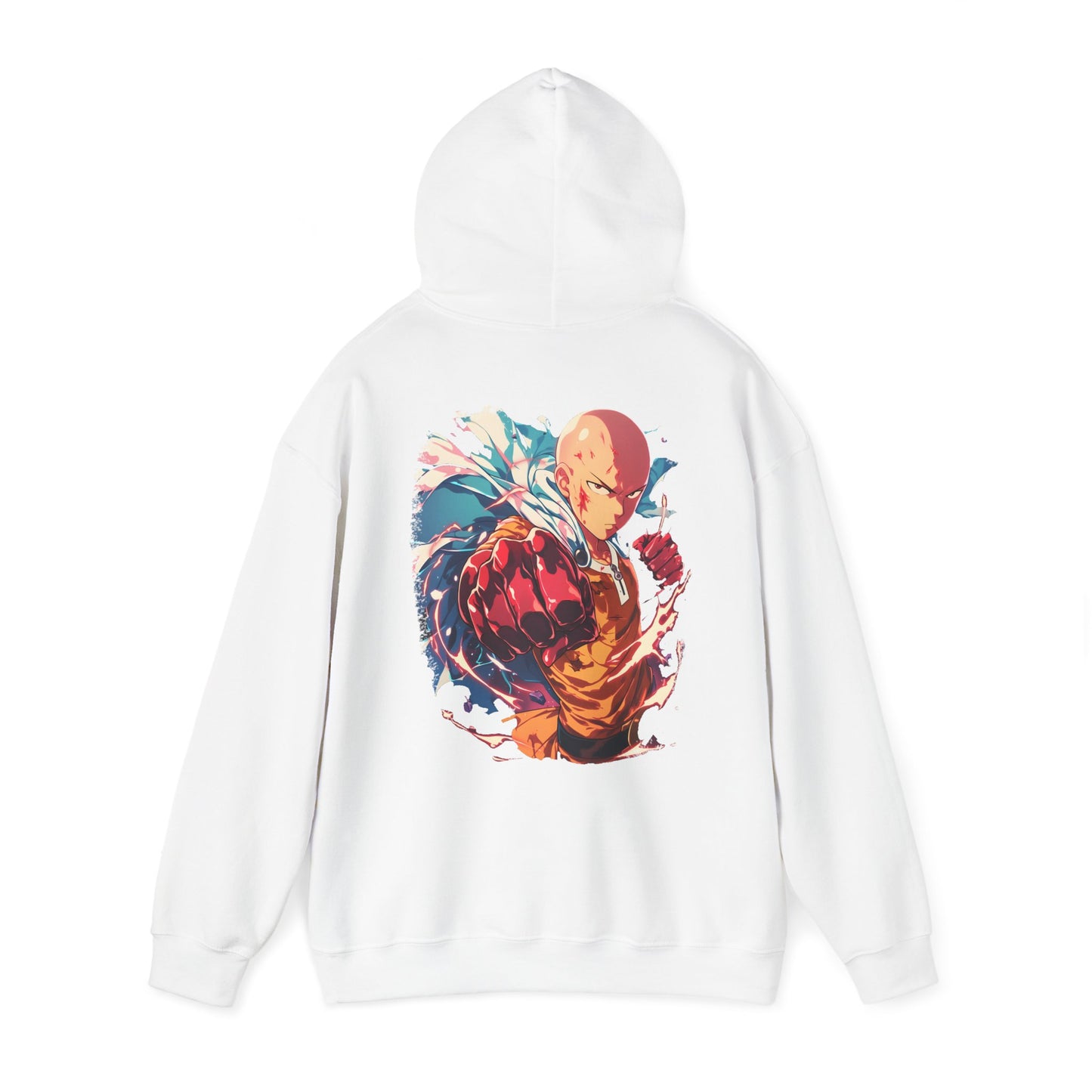 One Punch Man Hoodie - Saitama Back And Front