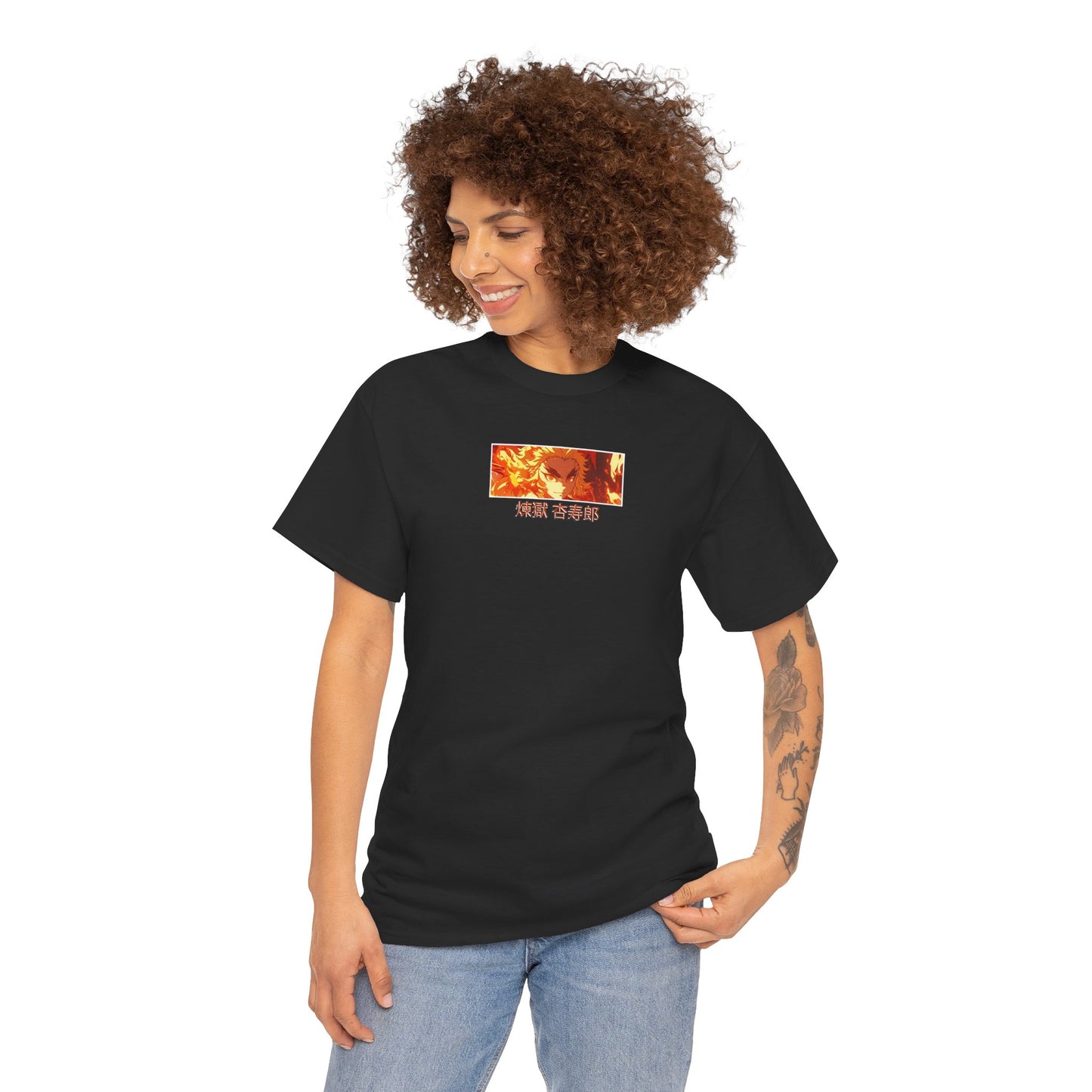 Demon Slayer T-Shirt - Rengoku Back and Front