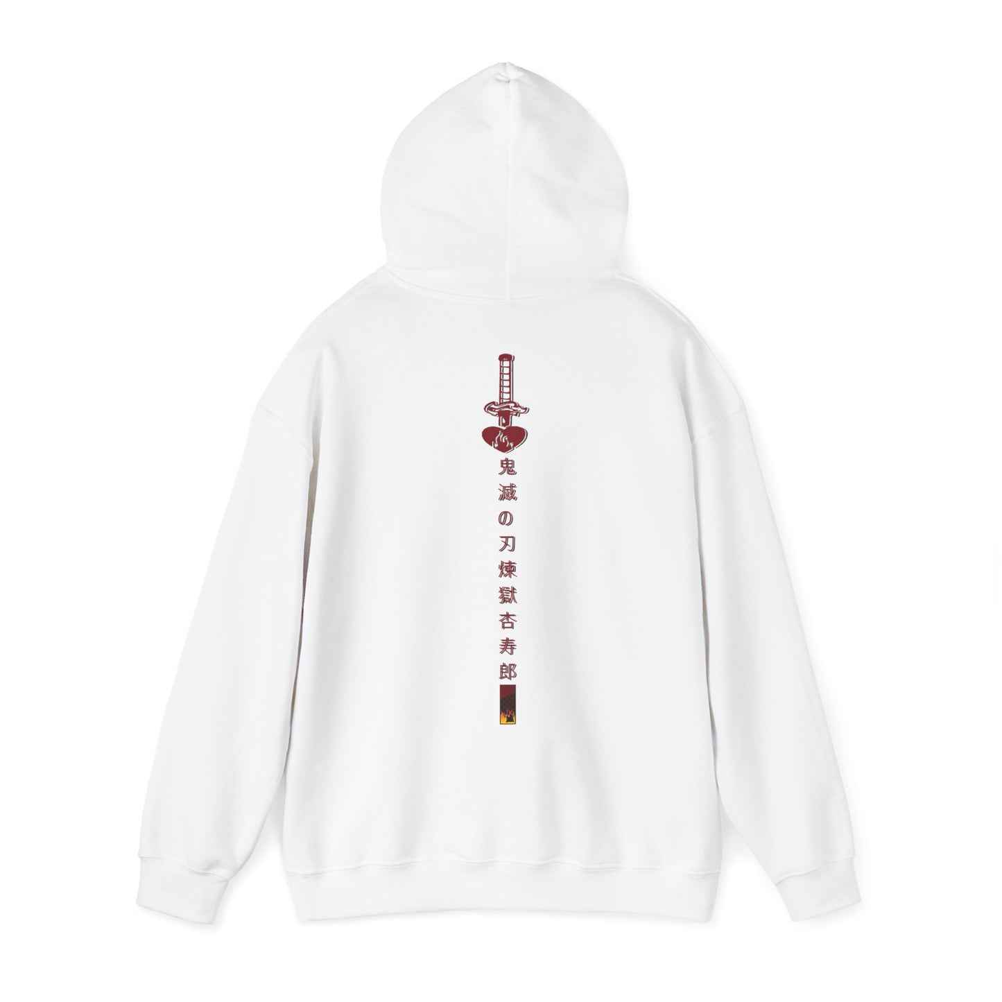 Demon Slayer Hoodie - Rengoku Kyojuro Back And Front