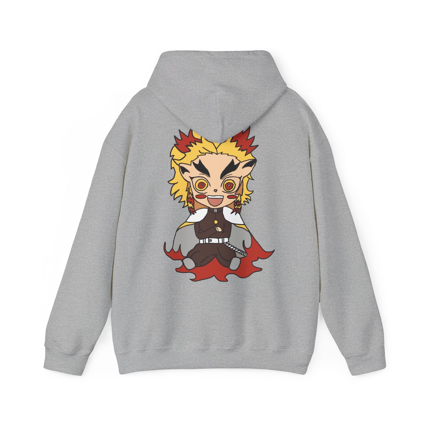 Demon Slayer Hoodie - Rengoku Back And Front