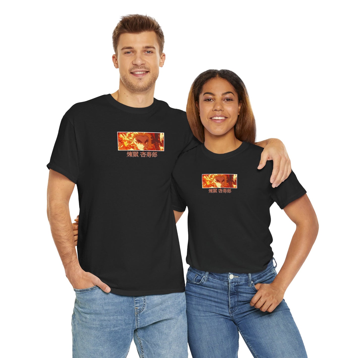 Demon Slayer T-Shirt - Rengoku Back and Front