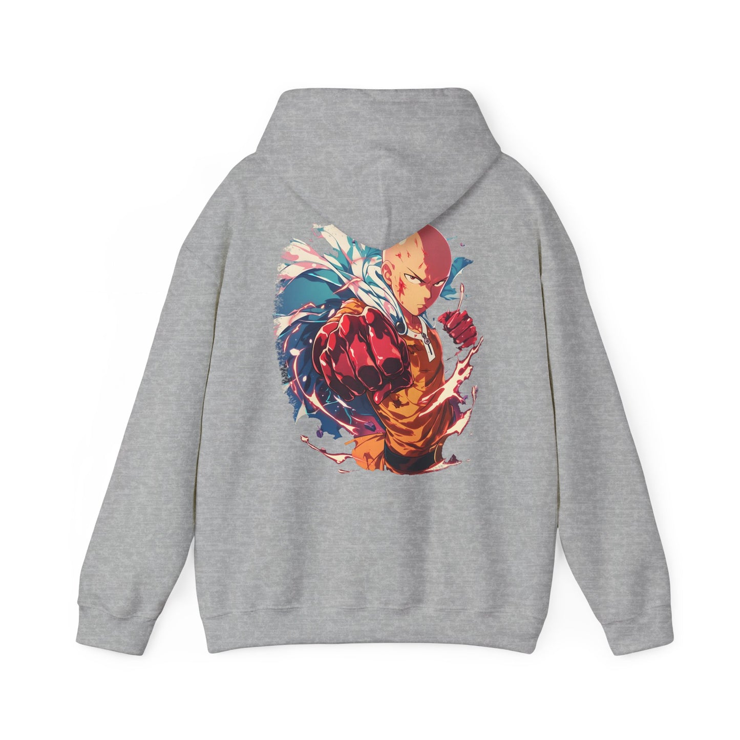 One Punch Man Hoodie - Saitama Back And Front