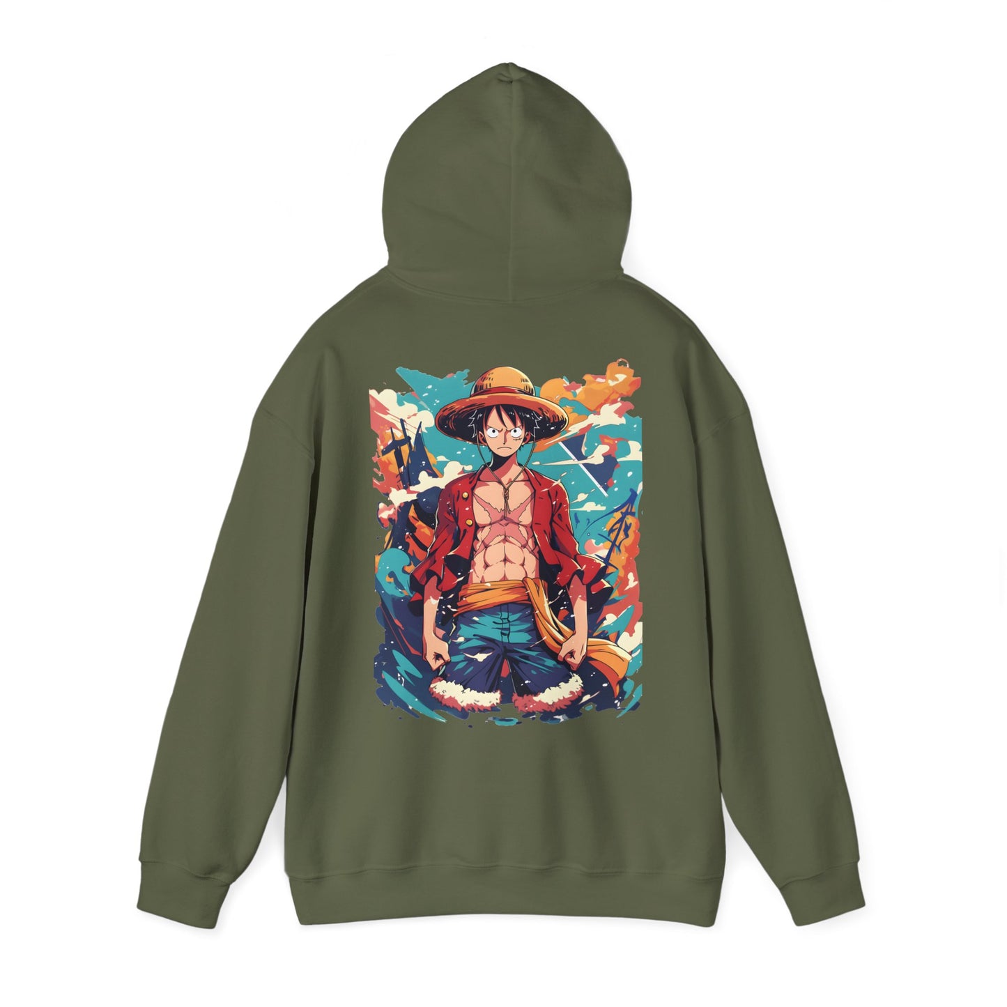 One Piece Hoodie - Luffy Back And Front