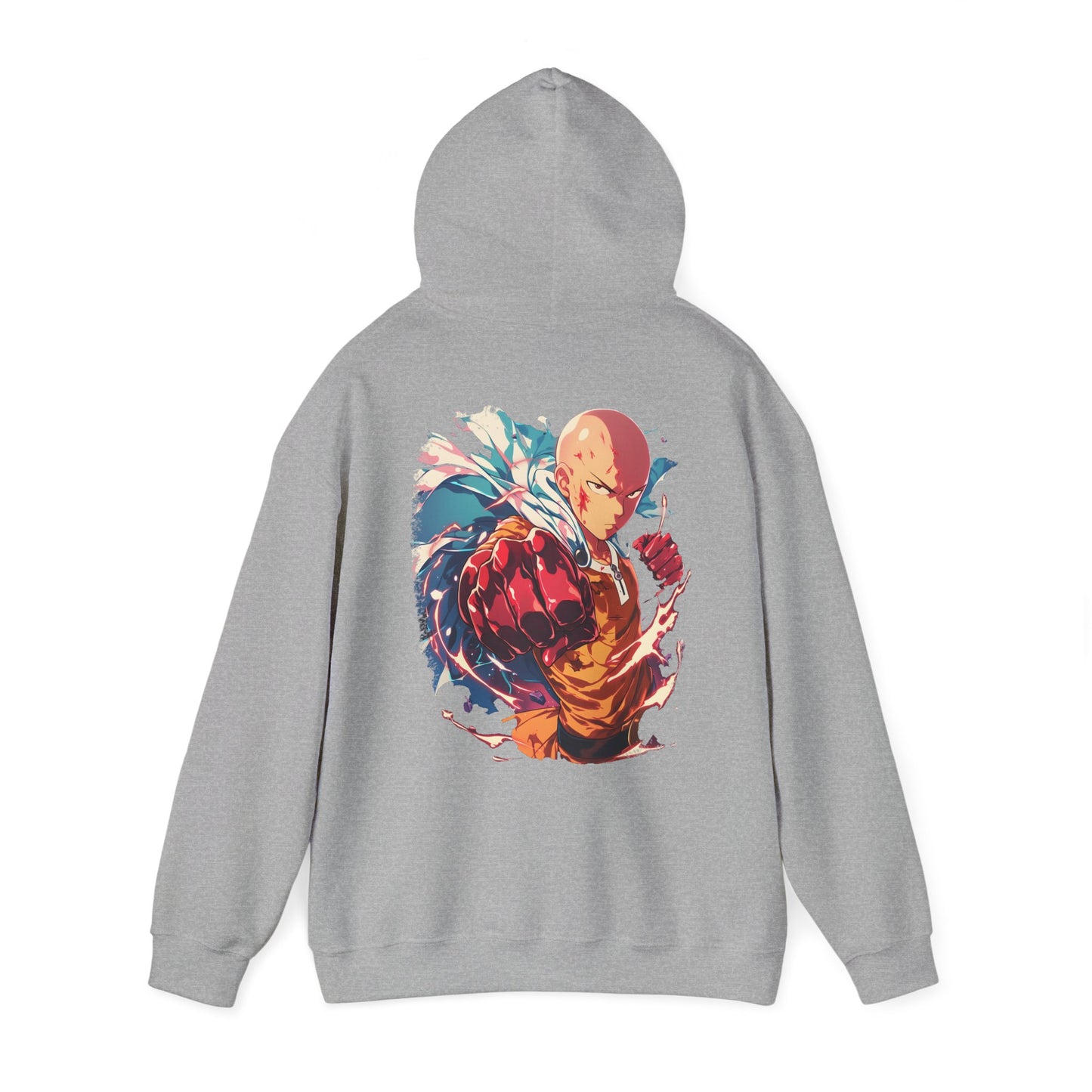 One Punch Man Hoodie - Saitama Back And Front