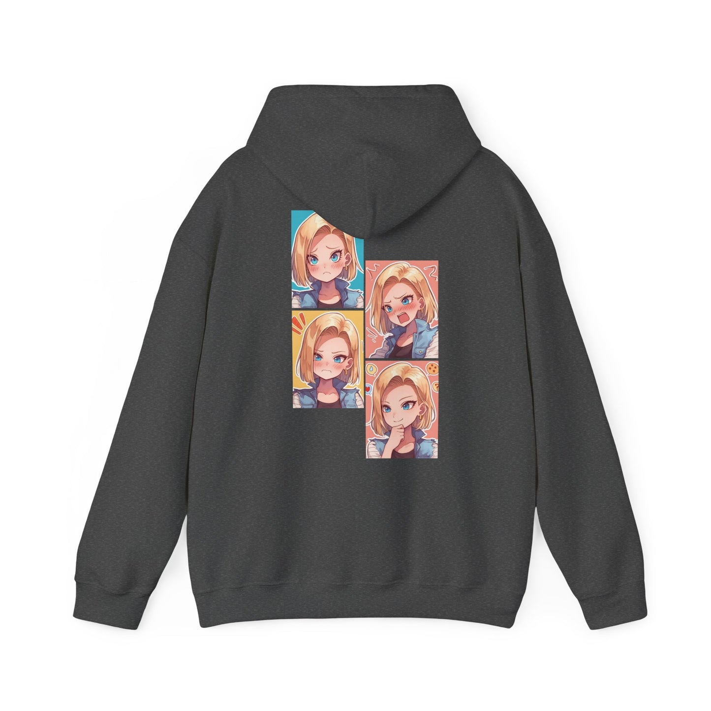 Dragon Ball Hoodie - C18 Back And Front